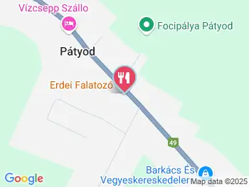 Erdei Kocsma Pátyod a térképen