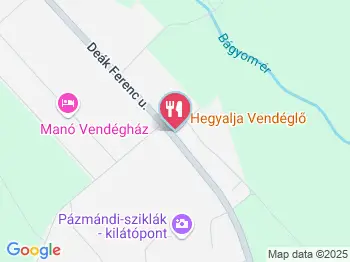 Hegyalja Vendéglő Pázmánd a térképen