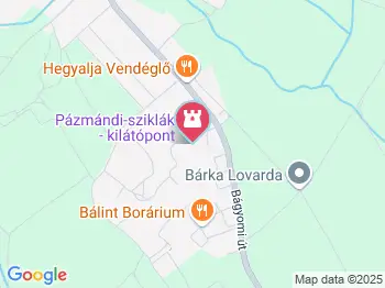 Pázmándi-sziklák Pázmánd a térképen