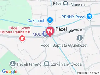 81Café Pécel a térképen