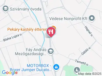 Pekáry Kastély Étterem Pécel a térképen