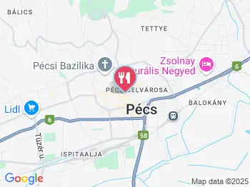 Áfium Étterem Pécs a térképen