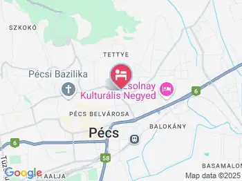 Ágoston Hotel Pécs a térképen