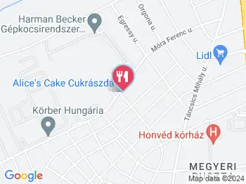 Alice's Cake Cukrászda Pécs a térképen