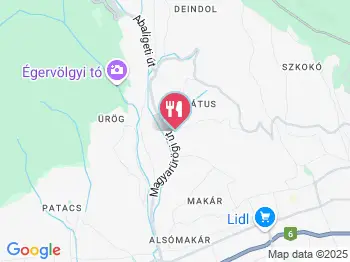 Aranyhegy Étterem Pécs a térképen