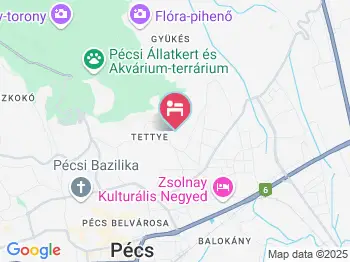 Bagolyvár Fogadó Pécs a térképen