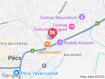 Barnabás Apartman Pécs a térképen