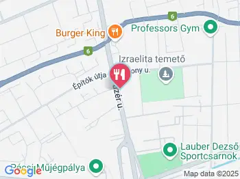 Burger King - Tüzér utca Pécs a térképen