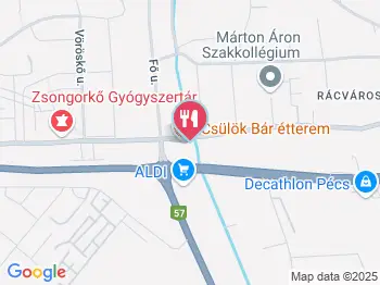 Csülök Bár Pécs a térképen