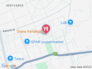 Diana Vendéglő Pécs a térképen