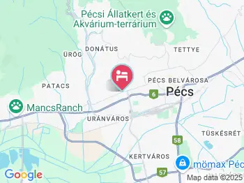 Egyetemvárosi Apartman Pécs a térképen