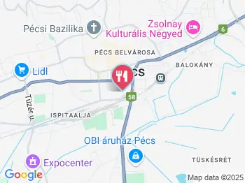 Fordan Billiard Szalon Pécs a térképen