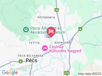 Hársfa Apartman Pécs a térképen