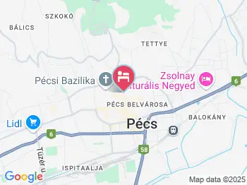 Hotel Arkadia Pécs a térképen