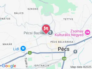 Hotel Barbakán Pécs a térképen