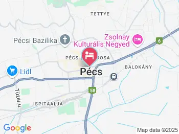 Hotel Diána Pécs a térképen
