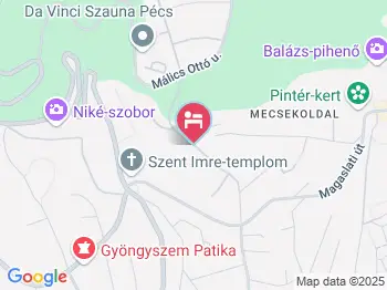 Hotel Fenyves Panoráma Pécs a térképen