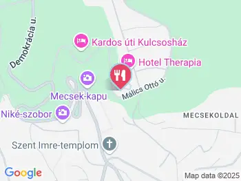 Hotel Kikelet étterme Pécs a térképen