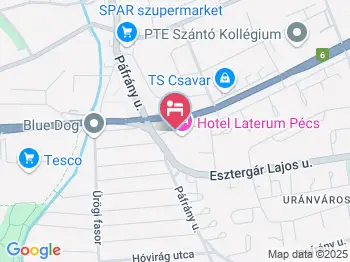 Laterum Hotel Pécs a térképen