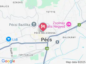 Hotel Palatinus City Center Pécs a térképen