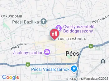 Jókai Cukrászda Pécs a térképen