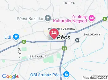 Jókai Magánszállás Pécs a térképen