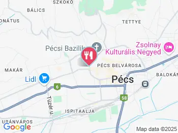 Kafka Fogadó & Étterem Pécs a térképen