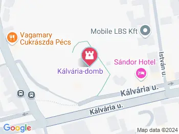 Kálvária-domb Pécs a térképen