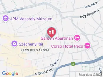Kossuth Kisvendéglő Pécs a térképen