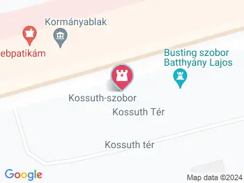 Kossuth Lajos szobra Pécs a térképen