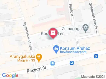 Kossuth tér Pécs a térképen