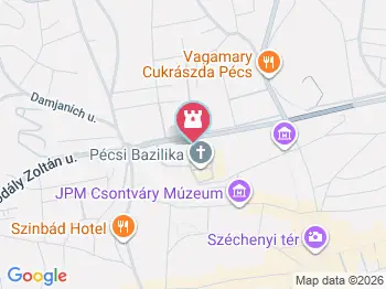 Középkori Egyetem Pécs a térképen