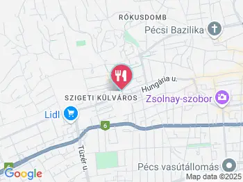 Lipóti Pékség & Kávézó - Szliven Áruház Pécs a térképen