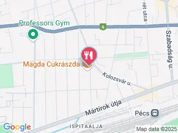 Magda Cukrászda Pécs a térképen