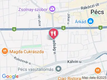 Napsugár Pizzéria & Étterem Pécs a térképen