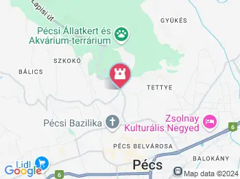 Niké-szobor Pécs a térképen