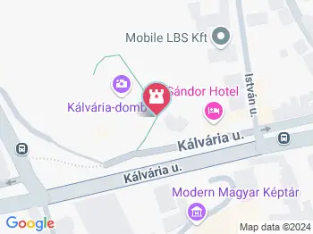 Nyolc Boldogság kilátóterasz Pécs a térképen