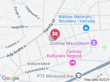 Nyuszifül Vendégház Pécs Pécs a térképen