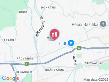 Hotel Makár Óbester Étterem Pécs a térképen