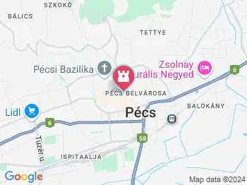 Pécsi advent Pécs a térképen