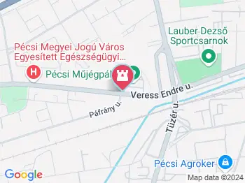 Pécsi műjégpálya Pécs a térképen