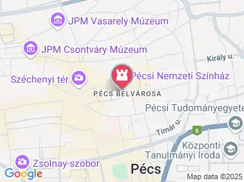 Pécsi Nemzeti Színház Pécs a térképen