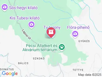 Pécsi TV-Torony Kilátó Pécs a térképen