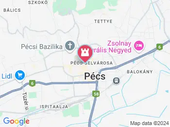 Pécsi Városháza Pécs a térképen
