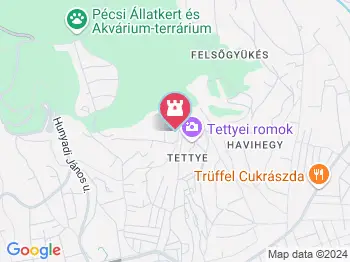 Pintér-kert arborétum Pécs a térképen