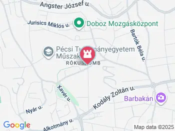 Pollack Strand Pécs a térképen