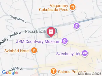 Püspöki palota Pécs a térképen