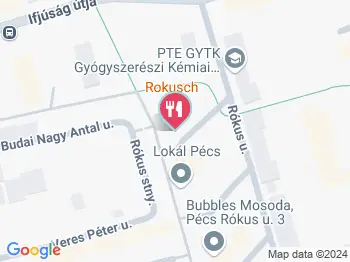 Rokusch Pécs a térképen