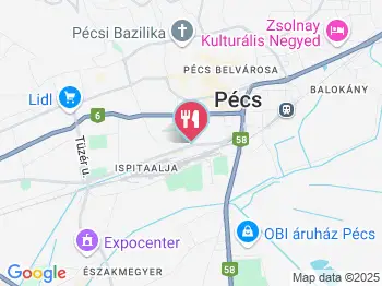 Római-kert Pécs a térképen