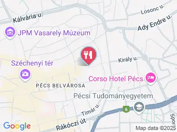 Streat Pécs a térképen